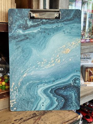 Blue Swirly Clipboard