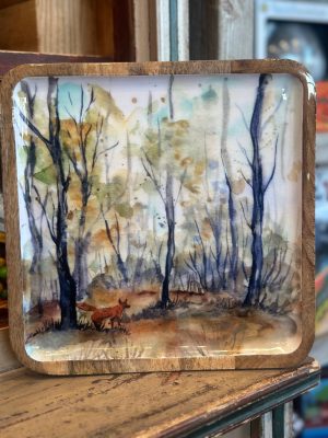 Amber Woods Enamel Platter