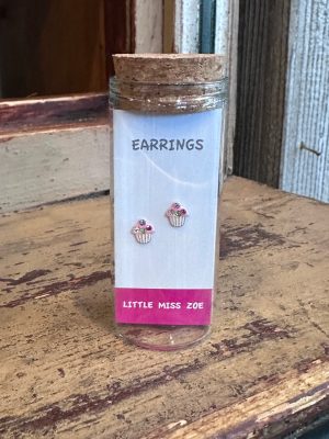Sparkly Mini Cupcake Studs