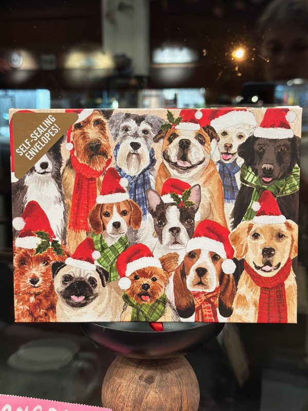 Dog Christmas Hat Boxed Card Set